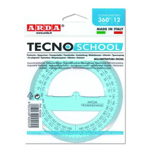 ARDA kutomjer  tecnoschool 12cm/360° blister 405ss slika 2