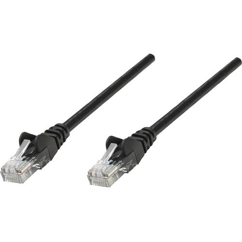 Intellinet 342049 RJ45 mrežni kabel, Patch kabel cat 6 U/UTP 1.00 m crna  1 St. slika 1