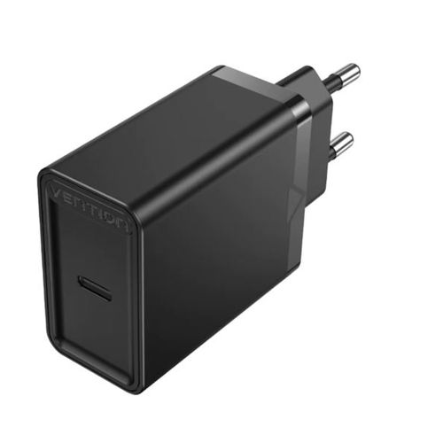 Vention 1-port USB-C Wall Charger (30W) EU-Plug, Black slika 1