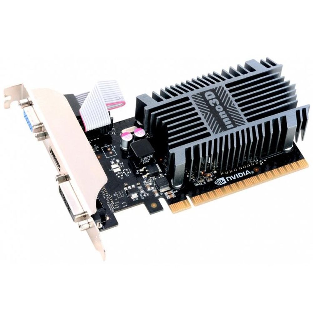 Inno3D Video Card GeForce GT710 2GB SDDR3 64-bit 954 1600 DVI+VGA+HDMI Heatsink slika 1