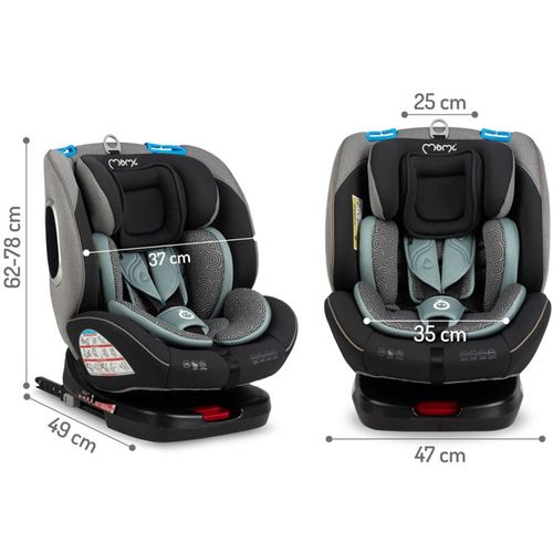 Momi Rotirajuća autosjedalica Tordi 360 0-36kg Isofix, Tirkizna slika 15