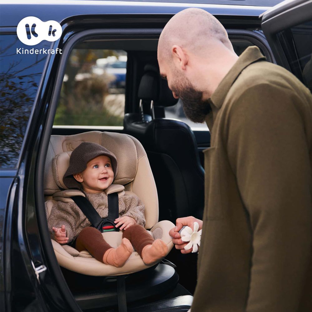 Kinderkraft Rotirajuća autosjedalica Xpedition 3 40-150cm Isofix, Beige slika 16