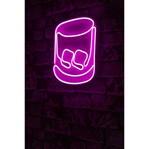 Wallity Ukrasna plastična LED rasvjeta, Whiskey Old Fashioned - Pink slika 9