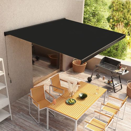 Kazetna tenda na ručno uvlačenje 350 x 250 cm antracit slika 19