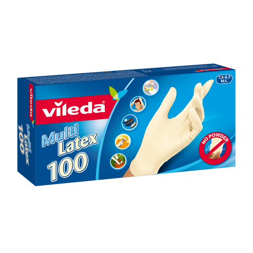 Vileda Rukavice multi latex 100/1 vel. M/L slika 1