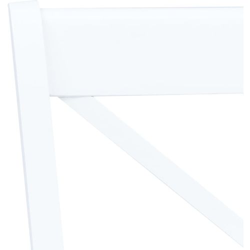 5-dijelni blagovaonski set od masivnog drva kaučukovca bijeli slika 7