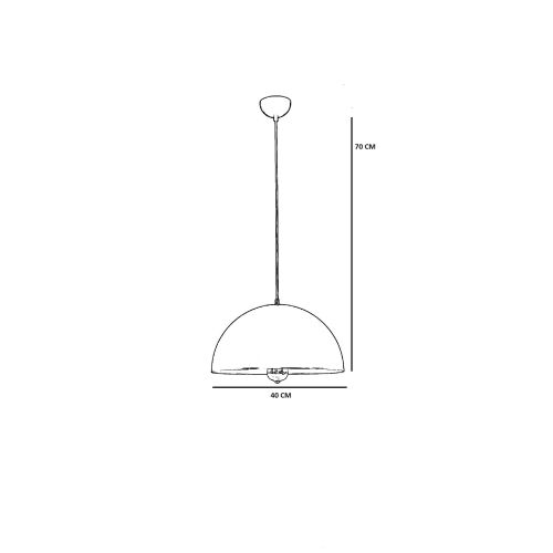 Opviq Luster Big Retro Baslikli - crna slika 4