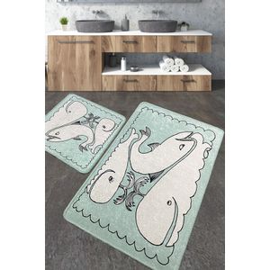 Helsinki Multicolor Bathmat Set (2 Pieces)