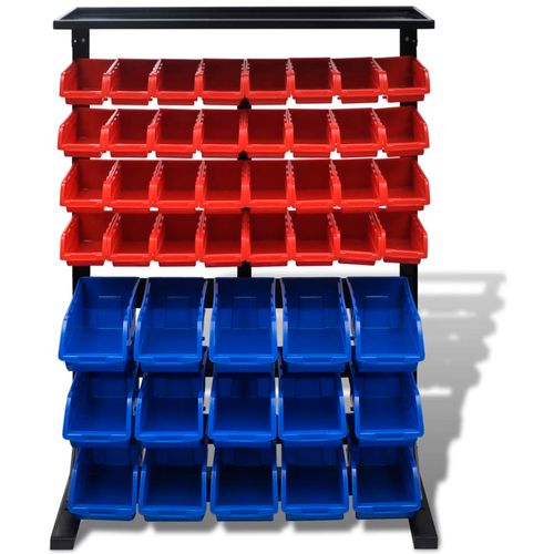 Set zidnih kutija za alat, 47 kom , crvena i plava slika 10