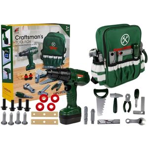 Dječji set alata u ruksaku Toolkit Drill - zeleni