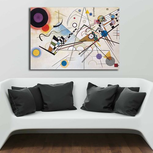 70100KANDINSKY006 Multicolor Decorative Canvas Painting slika 1