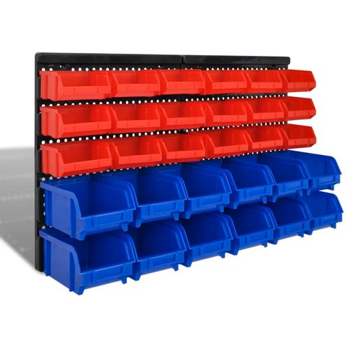 Set zidnih kutija za alat, 30 kom , crvena i plava slika 13