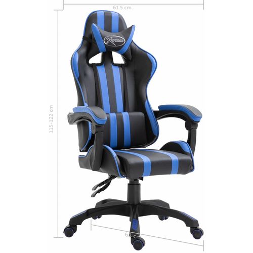 Igraća stolica od umjetne kože plava slika 18