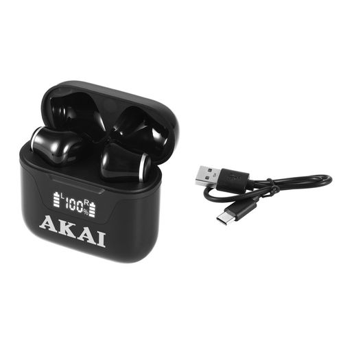 AKAI slušalice sa mikrofonom, Bluetooth, In-ear, crne BTE-J101 slika 5