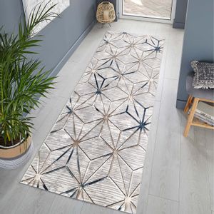 Conceptum Hypnose  1086 - Grey, Blue   Grey
Blue Hall Carpet (100 x 300)