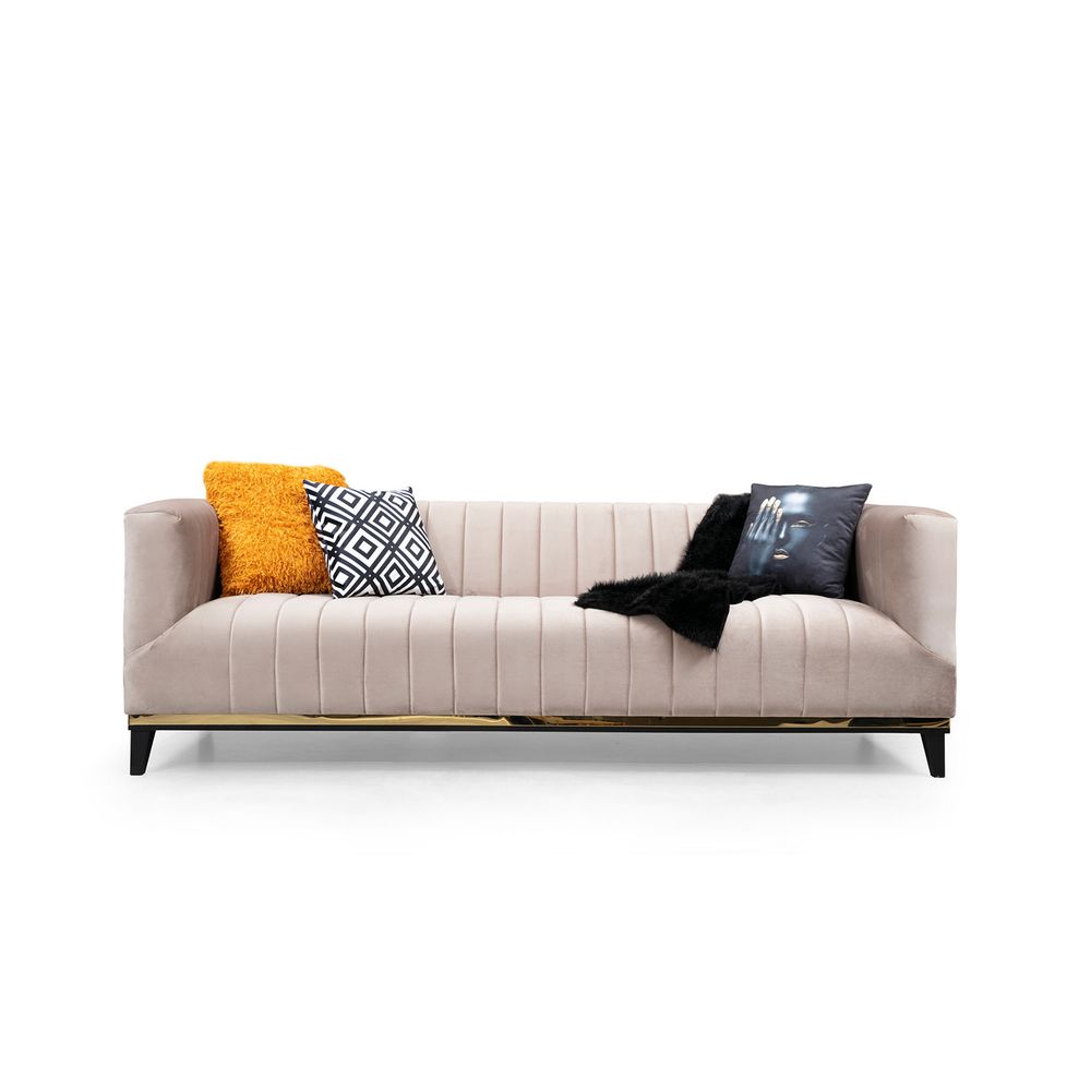Bellino - Bež Sofa za Tri Osobe slika 2