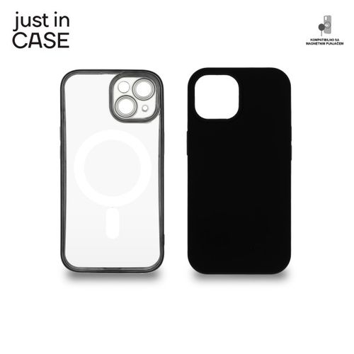 2u1 Extra case MAG MIX PLUS paket CRNI za iPhone 15 slika 1