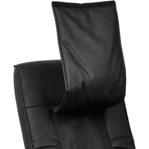 Shiatsu masažna fotelja od umjetne kože crna slika 48