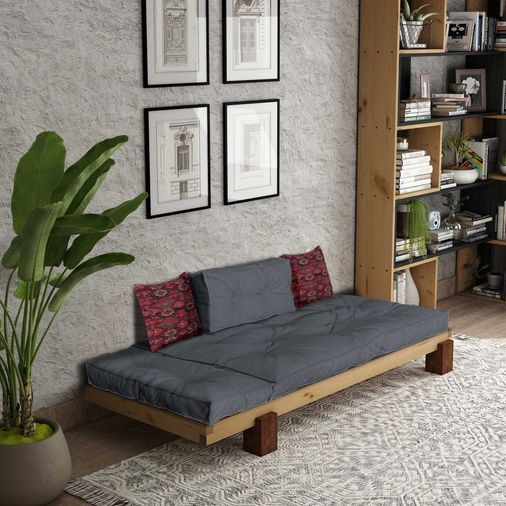 Lounger CPT8302-200, prirodne i sive boje slika 2