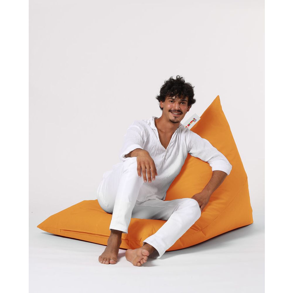 Pyramid Veliki Pouf za Krevet - Narandžasti Garden Bean Bag slika 11
