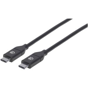 Manhattan USB kabel USB 2.0 USB-C® utikač, USB-C® utikač 2.00 m crna  355247