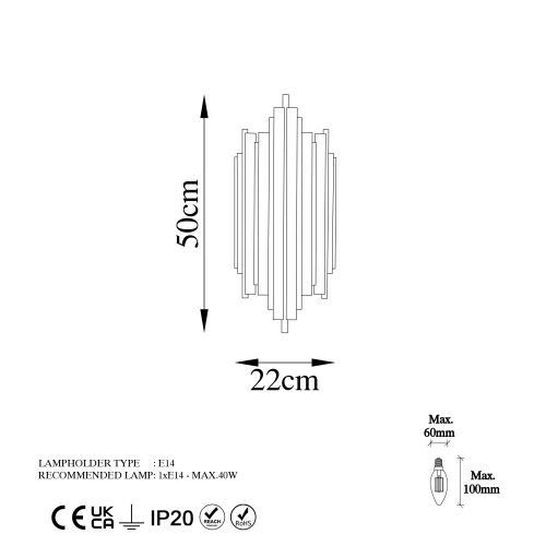 Opviq Zidna lampa, 942FLG1876 slika 8