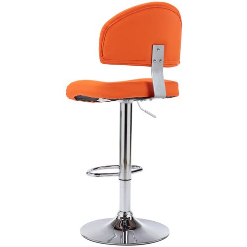 Barski stolac od umjetne kože narančasti slika 12