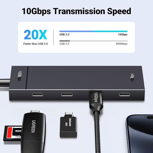 Ugreen USB-C Hub 10Gbps with 4x USB-C 3.2 slika 7