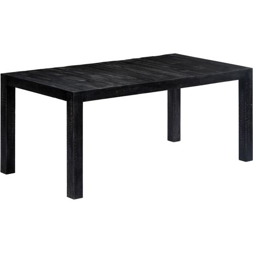 Blagovaonski stol crni 180 x 90 x 76 cm od masivnog drva manga slika 38