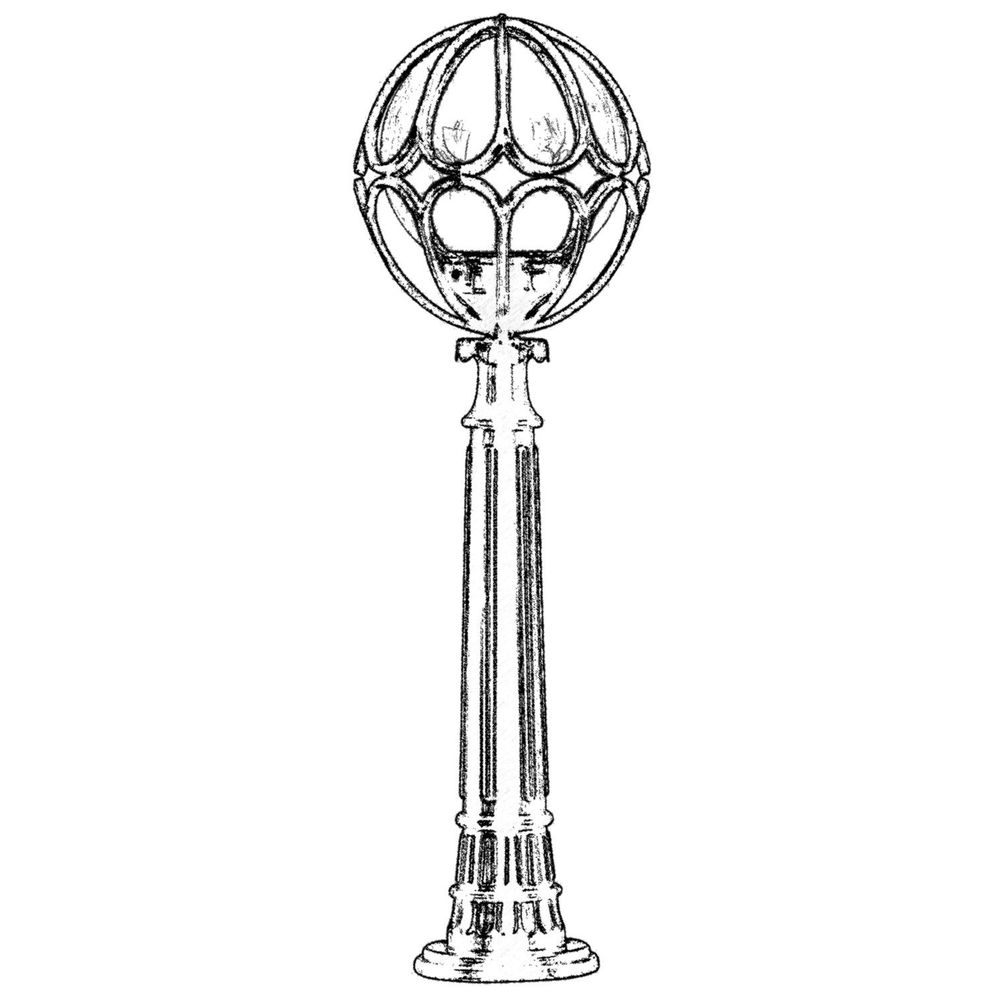 Crna vanjska podna lampa BSU-68081-BSY-M4-B slika 2