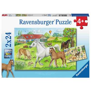 Ravensburger Puzzle konji na farmi 2x24kom