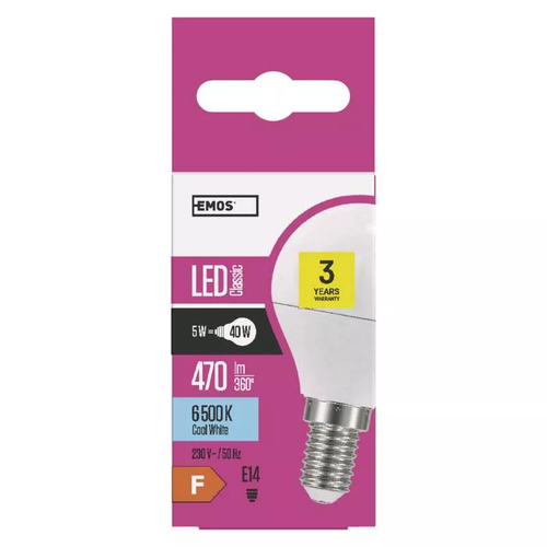 Emos LED sijalica Classic Mini Globe 6W E14 CW ZQ1222 slika 1