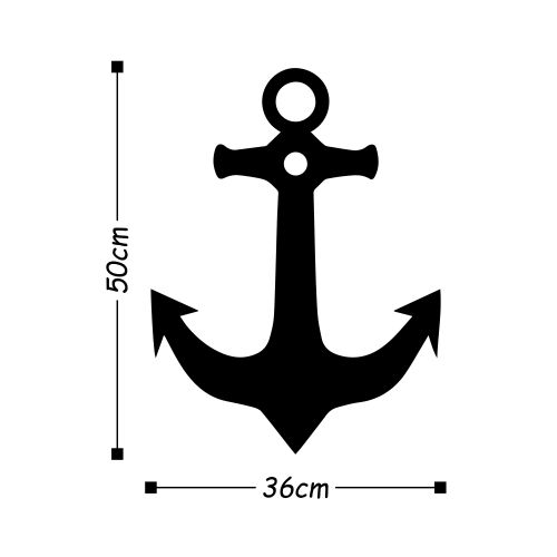 Wallity Metalna zidna dekoracija, Anchor slika 3