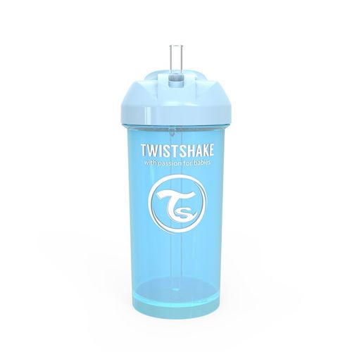 Twistshake bočica sa slamkom 360ml 6+m Pastel Blue slika 1