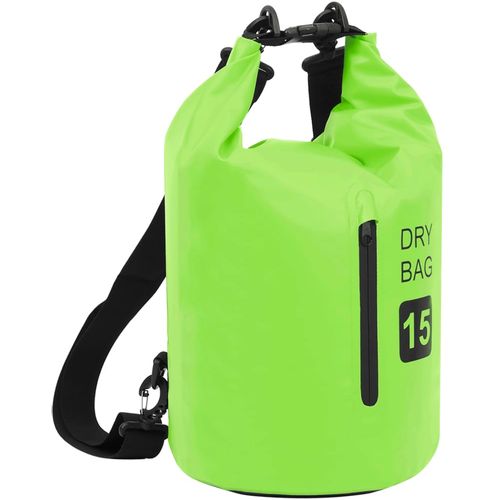 Suha torba s patentnim zatvaračem zelena 15 L PVC slika 1