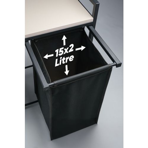 Ggmbcmspt001 Black Metal Laundry Basket slika 7