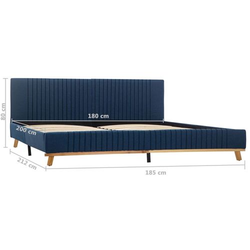 Okvir za krevet od tkanine plavi 180 x 200 cm slika 22