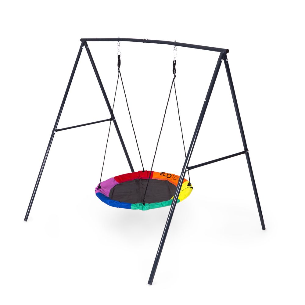 ECOTOYS vrtna dječja ljuljačka „ gnijezdo” 100 cm s čeličnim okvirom slika 6