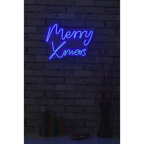 Wallity Ukrasna plastična LED rasvjeta, Merry Christmas - Blue slika 12