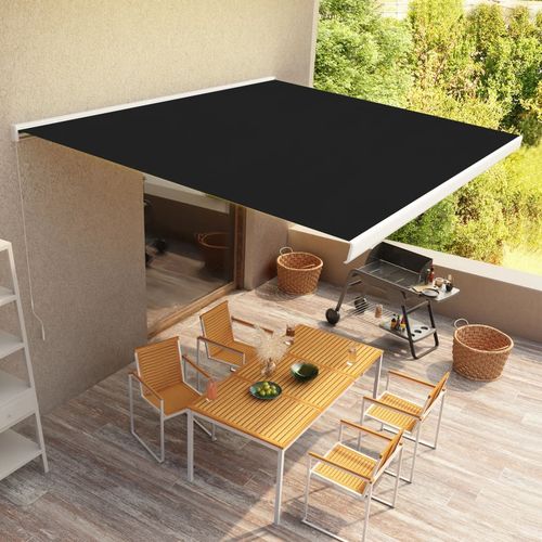 Kazetna tenda na ručno uvlačenje 500 x 300 cm antracit slika 20