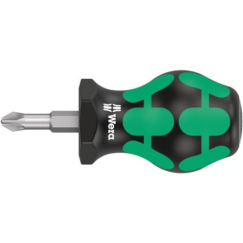 Wera 355 PZ Pozidriv Stubby kratki odvijač, PZ 2 x 25 mm, 05008854001 slika 1