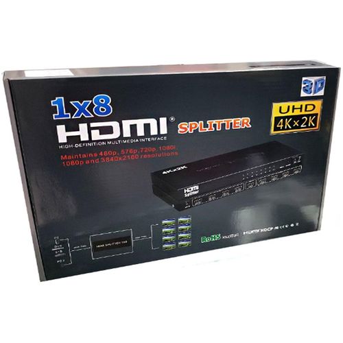 HDMI spliter aktivni 1/8 5V/3A KT-HSP 1.8 slika 2