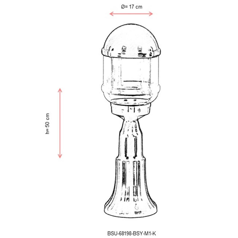 BSU-68198-BSY-M1-K Crna Spoljna Zidna Lampa slika 3