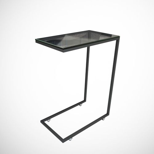 Callen - Glass Anthracite Side Table slika 5