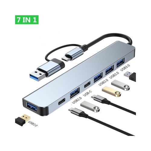 E-GREEN USB 3.1 tip C - HUB Superbrzi 7port USB 3.0 slika 1