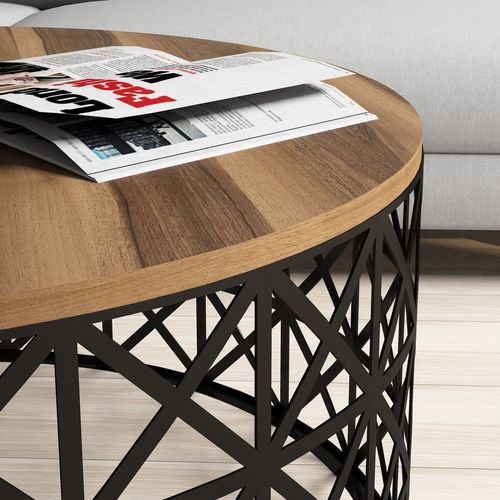 Selin Metal Ferforje - Walnut Walnut
Black Coffee Table slika 3