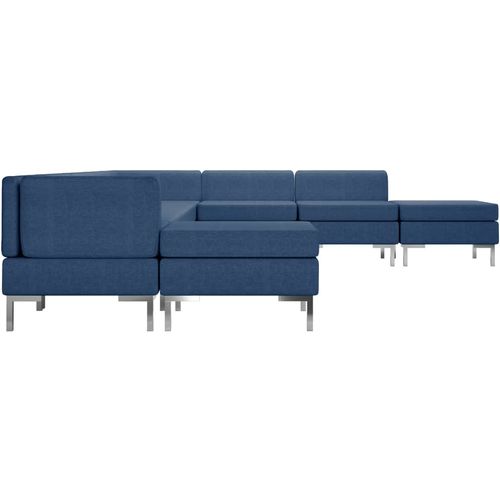 9-dijelni set sofa od tkanine plavi slika 33