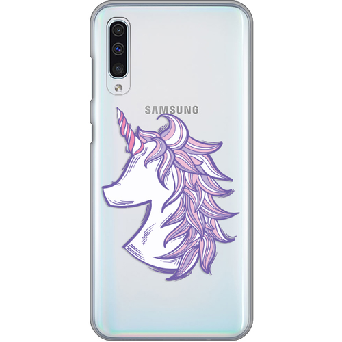 Torbica Silikonska Print Skin za Samsung A307F/A505F/A507F Galaxy A30s/A50/A50s Purple Unicorn slika 1