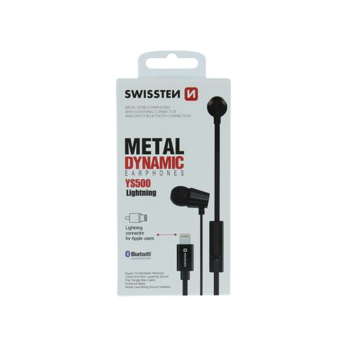 SWISSTEN slušalice BT, mikrofon, Lightning, In-ear, metalne, crne DYNAMIC YS500 slika 2