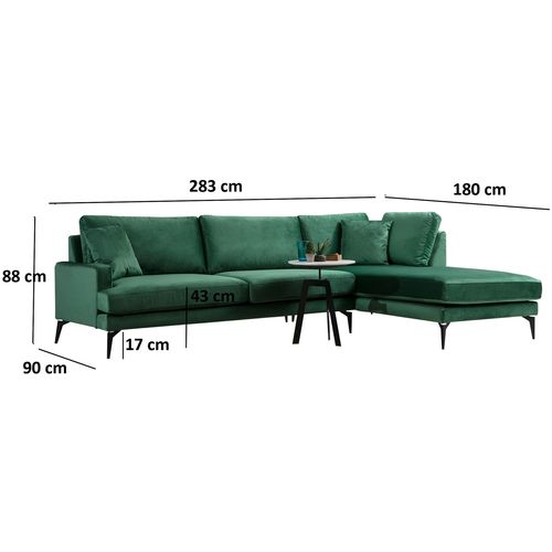 Atelier Del Sofa Kutna garnitura PAPIRA, desni kut, Papira Corner (L3+CHL) slika 5